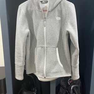 The North Face Gray Fleece Hoodie Sweatshirt